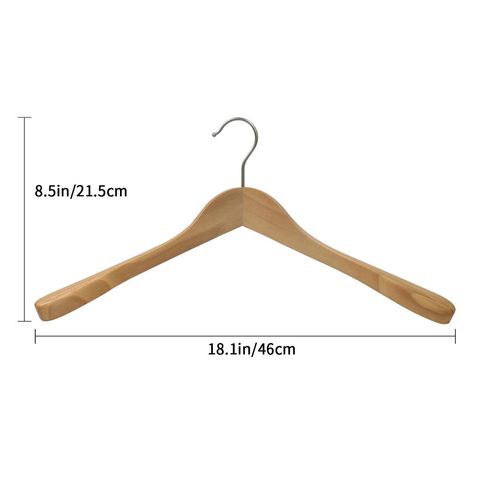 Natural Solid Wood Clothes Hanger Protect Your Clothes