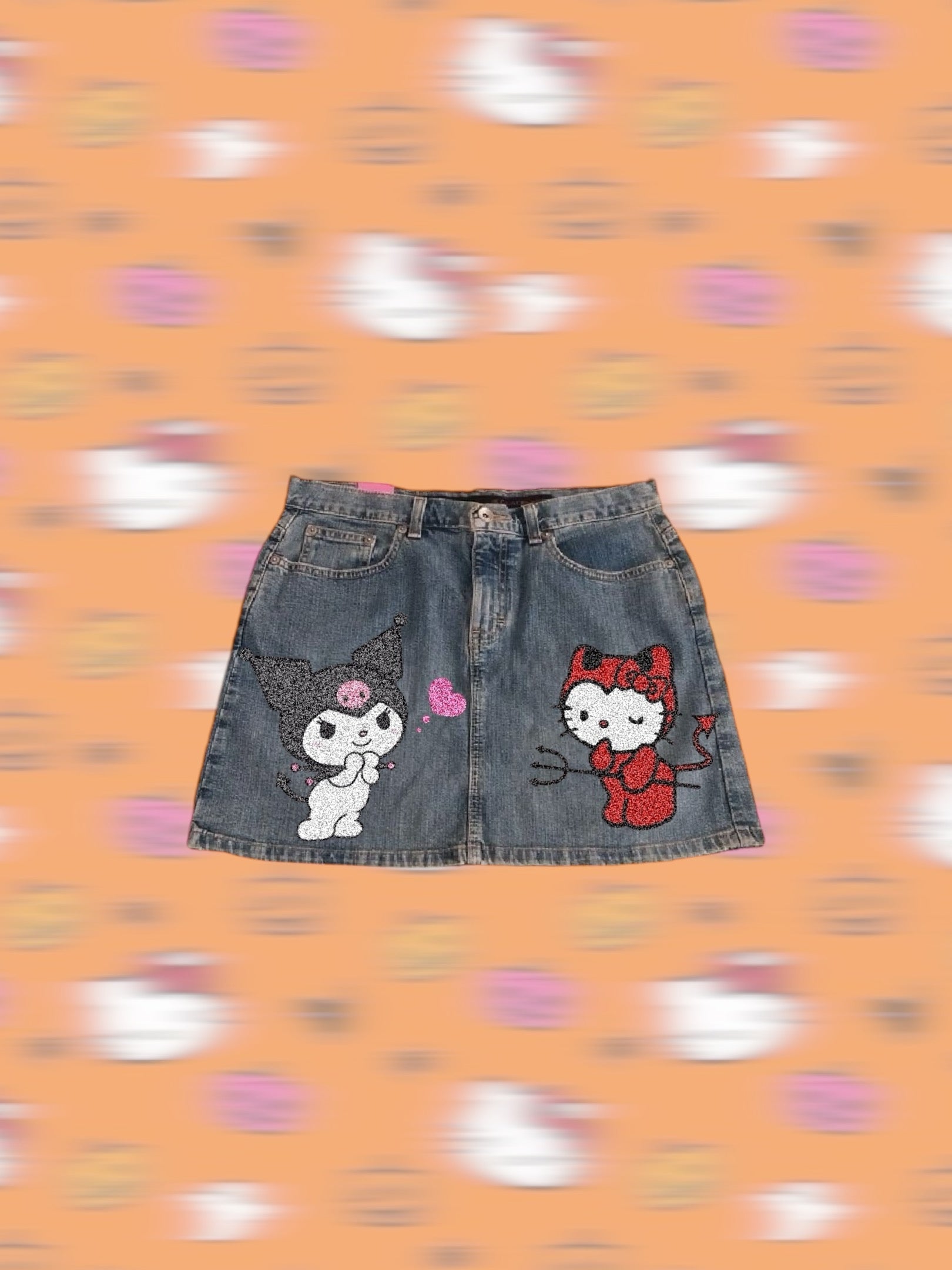 Good VS. Bad Hello Kitty Patchwork Mini Skirt