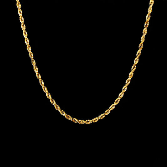 Rope 18k shop gold chain