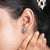 A Life that Dazzles Earrings with Blue stone - Praavy