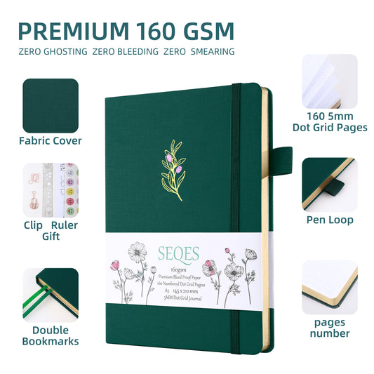 BULLET JOURNAL A5 160gsm PREMIUM PAPER SILVER EDGE -dragonfly – SeQeS