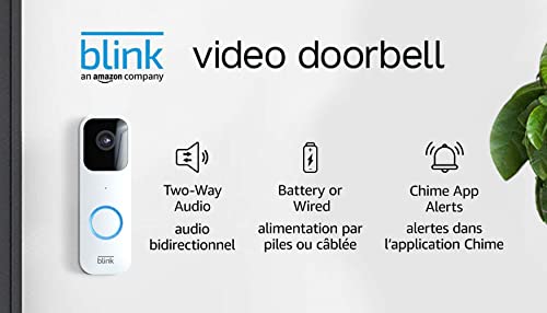 Blink Video Doorbell + Sync Module 2, Two-year battery life, Two-way audio,  HD video, motion and chime app alerts and Alexa enabled - battery or