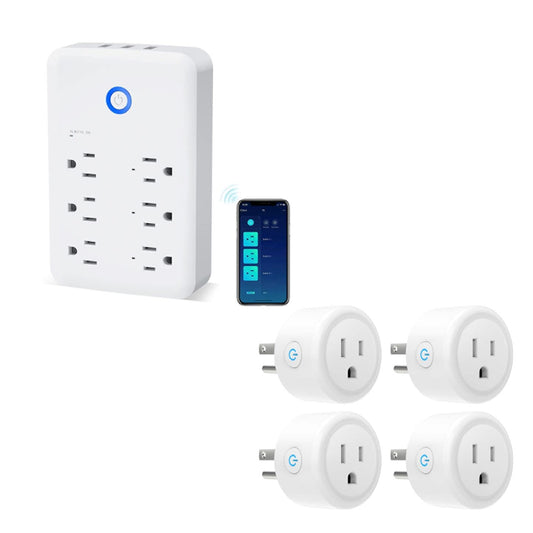 Outdoor Smart Plug, Surge Protector, POWRUI Smart Power Strip with 4-Outlet  Extender, Remote Control, Timer, Weatherproof for Indoor and Outdoor Use,  Compatible with Alexa, Google Assistant and IFTT 