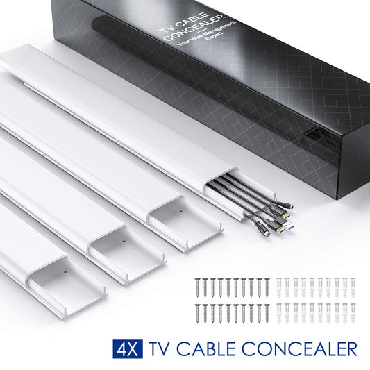 DataComm 50-6623-WH-KIT Flat Screen TV Cable Concealer Kit with Power –  Totality Solutions Inc.