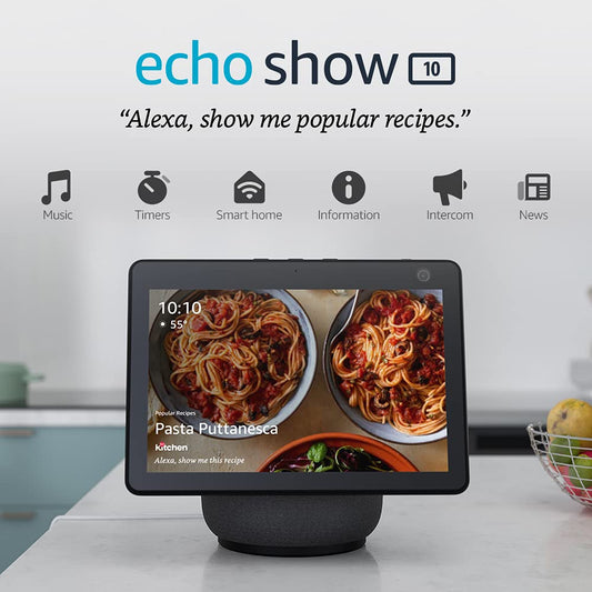  Echo Show 10 (3rd Gen), HD smart display with premium sound,  motion and Alexa