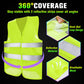 20 Pieces Safety Vests Visibility Reflective Vests Construction Vests with 2 Reflective Strips Working Vests for Traffic Work, Running, Surveyor and Security Guard Construction for Men Women