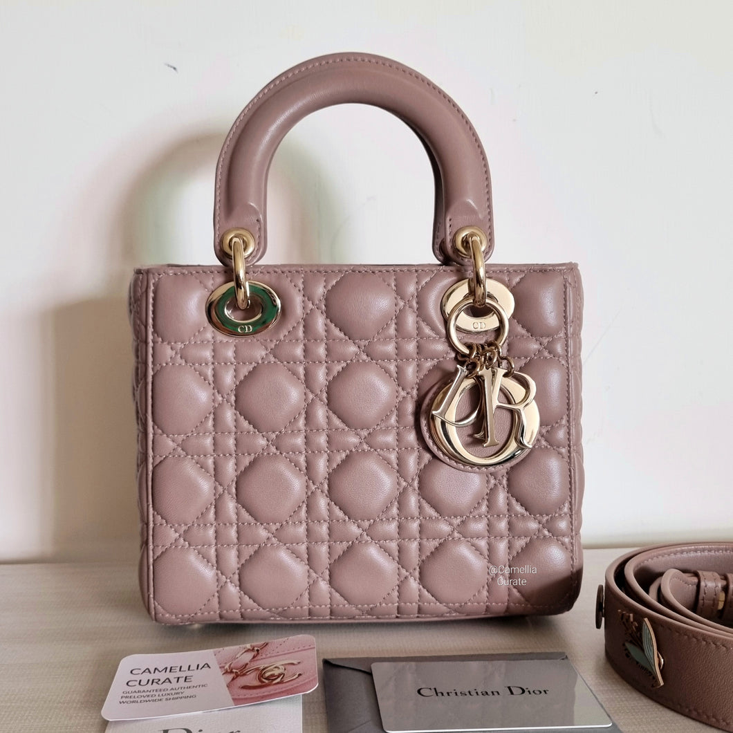 Medium Lady Dior Bag SandColored Cannage Lambskin  DIOR