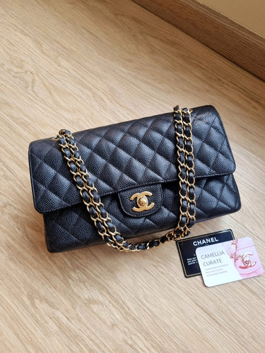 SOLD - FULL SET CHANEL Black Quilted CC Turnlock 24k Gold Chain Small  Double Flap Bag - My Dreamz Closet