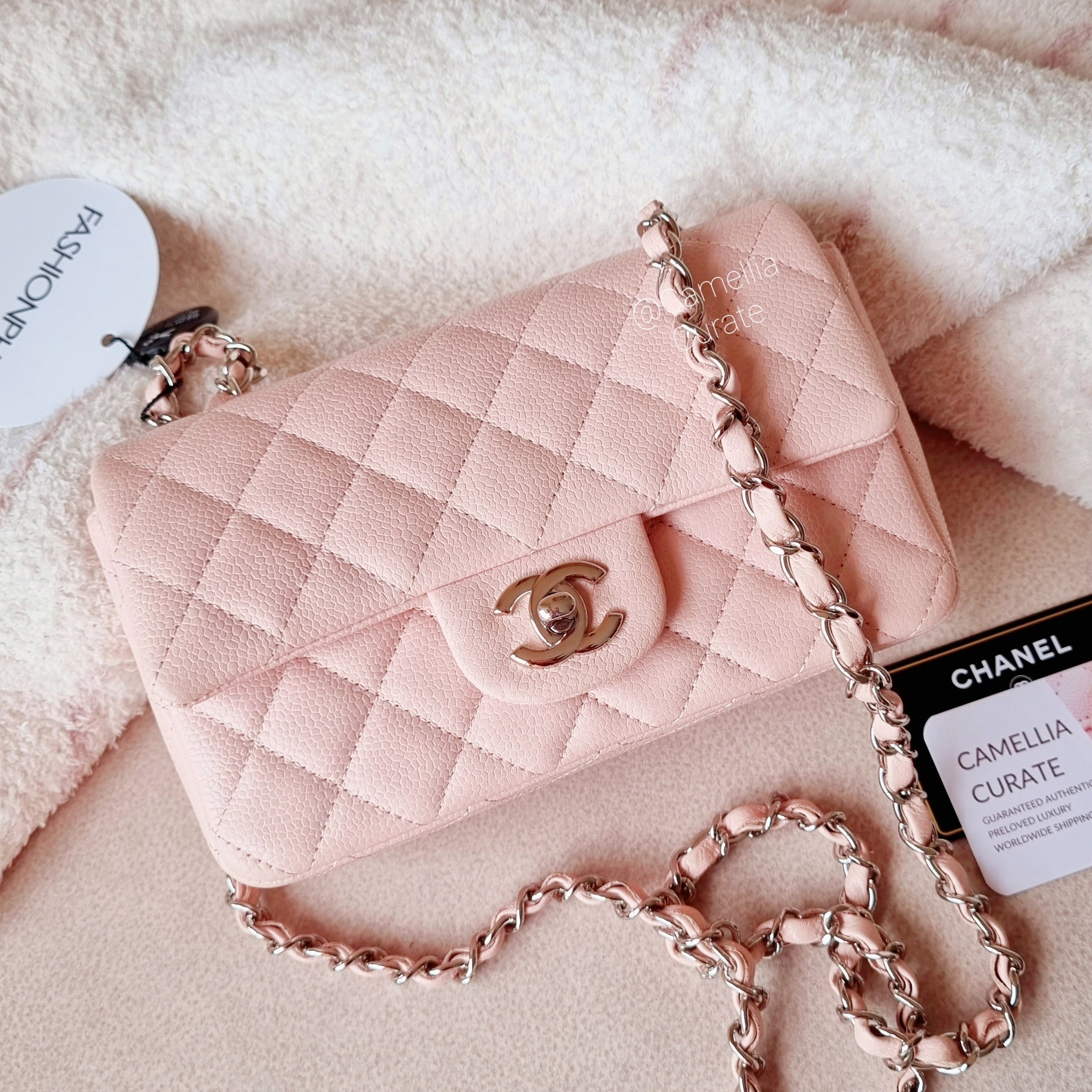 Chanel Baby Pink 14c Caviar Mini Silver Hardware – CamelliaCurate