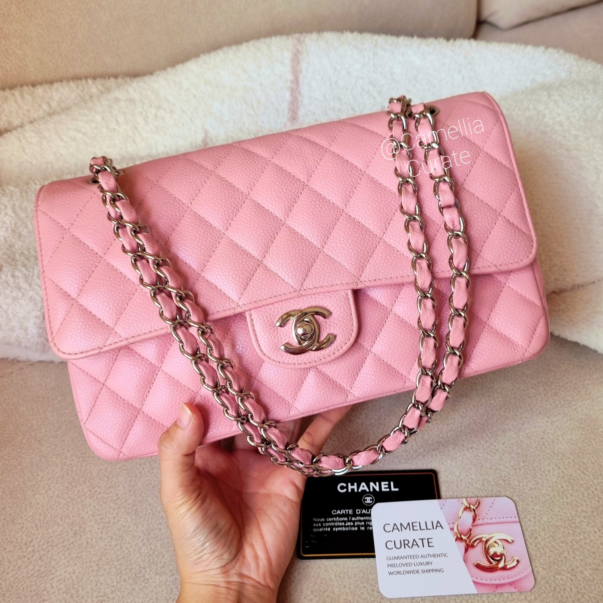 Authentic Chanel Tweed Fabric Pink Small Gabrielle Hobo Bag, Luxury, Bags &  Wallets on Carousell