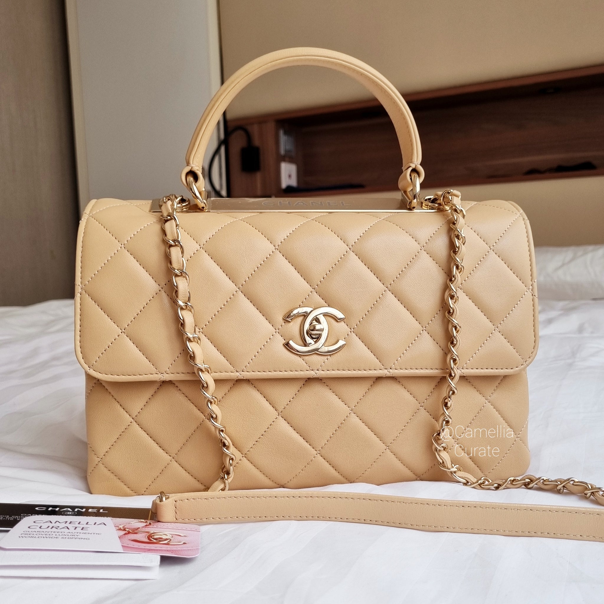Chanel 2017 Quilted Beige Leather Trendy Cc Flap Satchel in Natural  Lyst