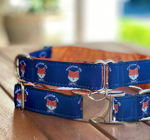 Detailed example of custom collars for a local semi-private GC in Upstate NY.