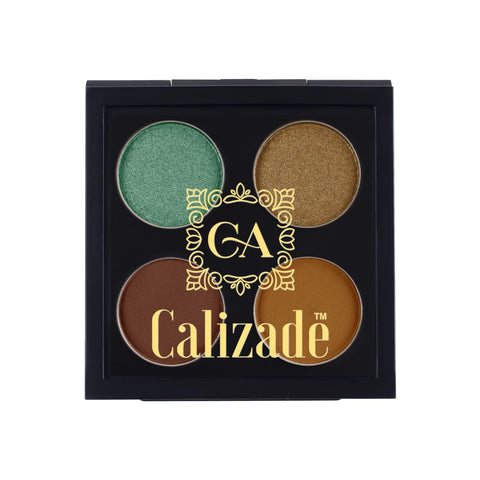 Calizade My Bestie Eye shadow Quad, vibrant colors, shimmer, mattes, nude, taupe, tan, brown, aqua blue, gold, holiday gift, fall, trending