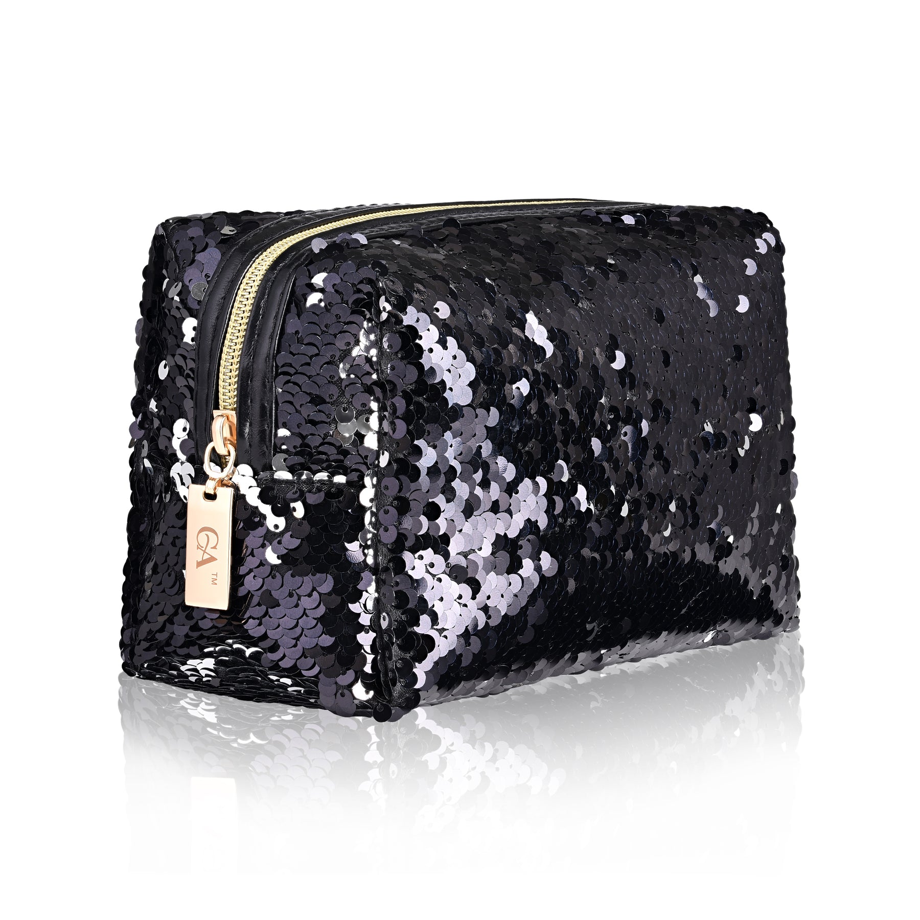 sequin makeup pouch