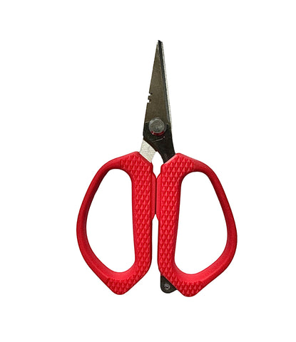 Stainless Steel Fishing Pliers Red Sea Fishing Scissors Braid Swivel Split  Ring(red+black)(1pcs) 