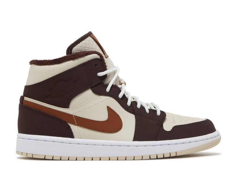 brown and white jordan 1 pink laces