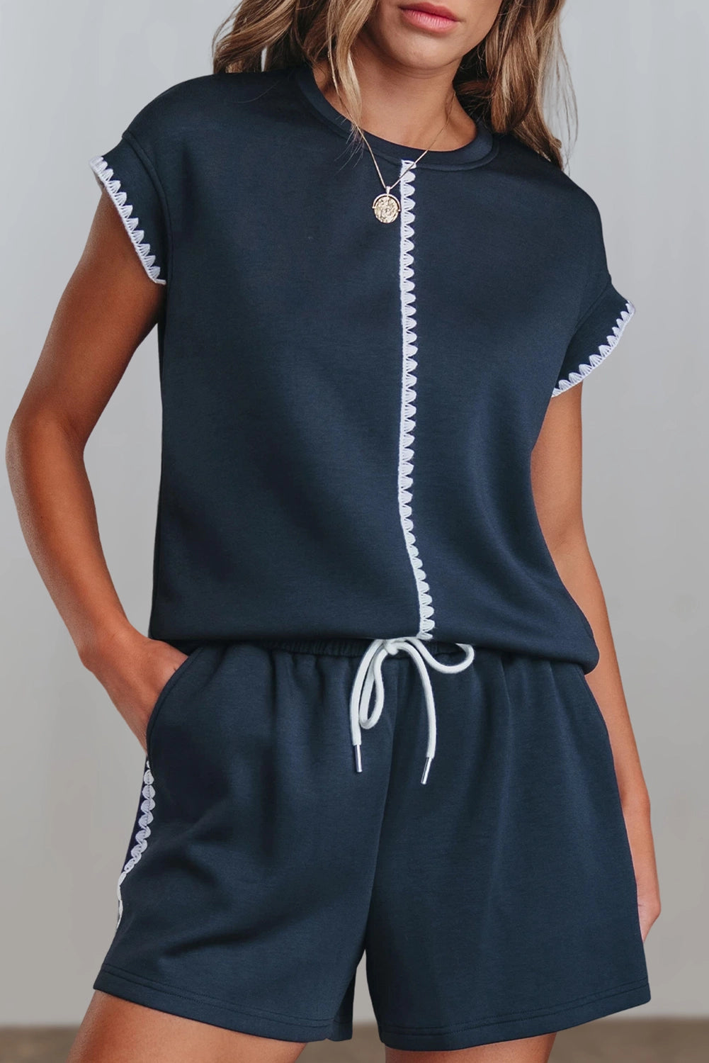 Ric-rac Trim Tee and Shorts Set