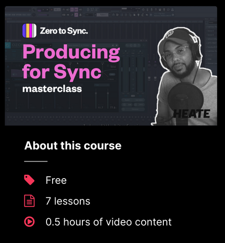"Producing for Sync" info page