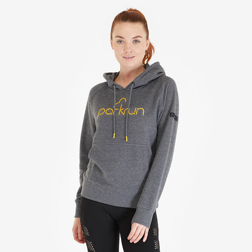 parkrun Mens Full Zip Hoody - Charcoal Marl - parkrun Shop