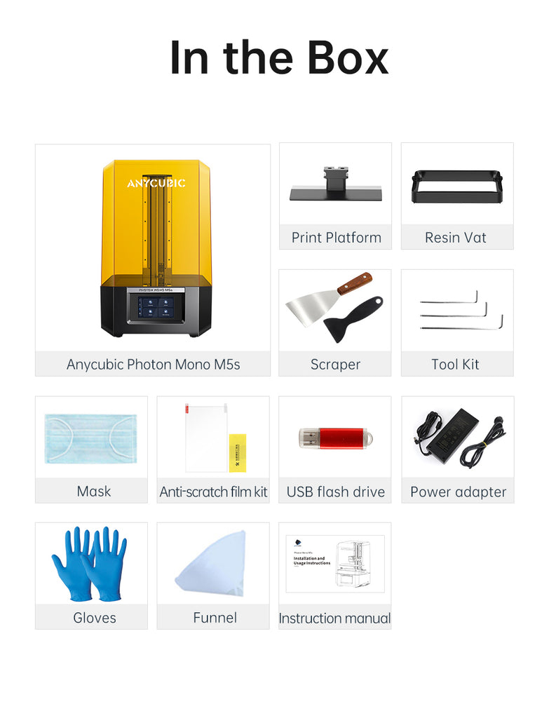 ANYCUBIC Photon Mono M5s 12K Resin 3D Printer 10.1 Monochrome LCD Scr