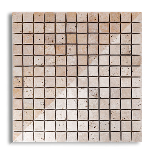Piastrelle Mosaico su rete Pietra Travertino Mix Color 1x4,8x10 cm (1 –  STONE ART
