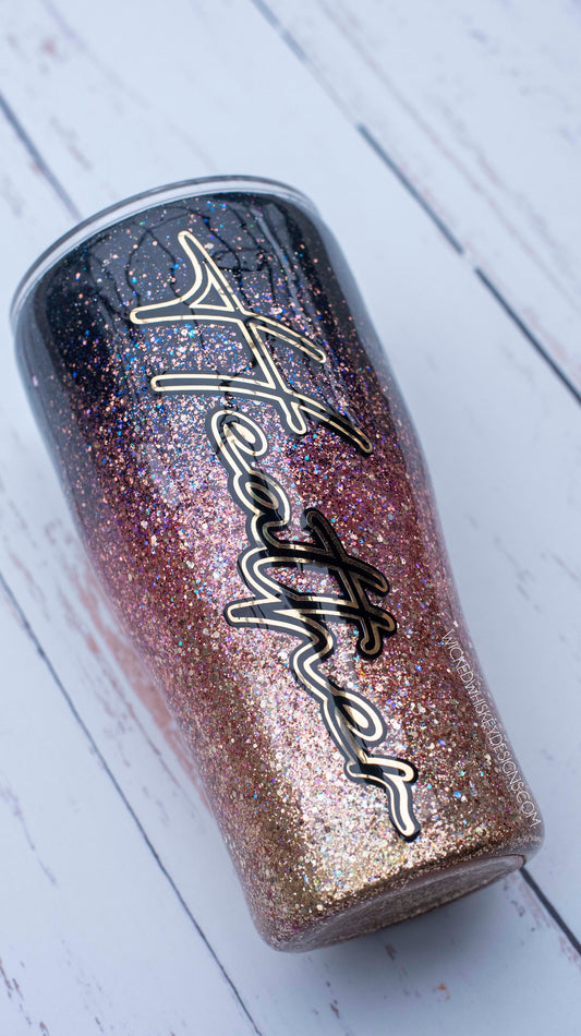 Rose Gold Geometric Pendleton Glitter Tumbler – Soulshine