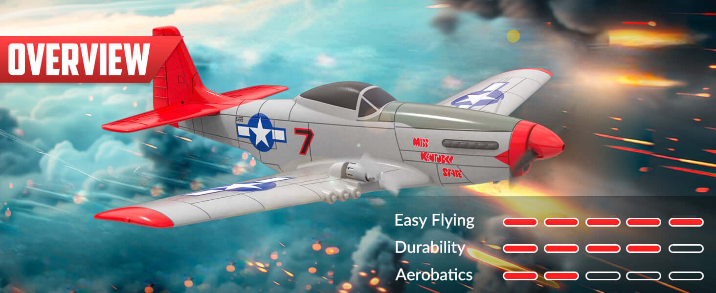 Mustang P51D 2CH Beginner RC Airplane | VOLANTEXRC | KIDS TOY LOVER