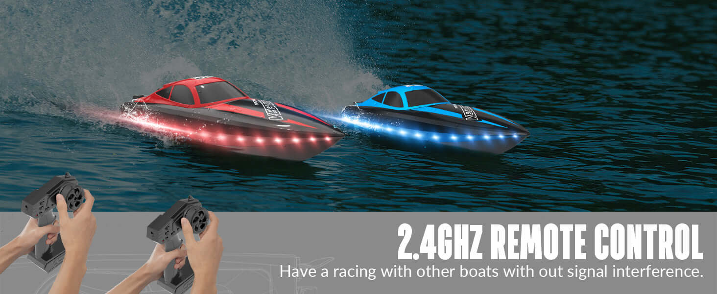 Vector Lumen 20mph Fast RC Boat with LED Lights | VOLANTEXRC | KIDS TOY LOVER