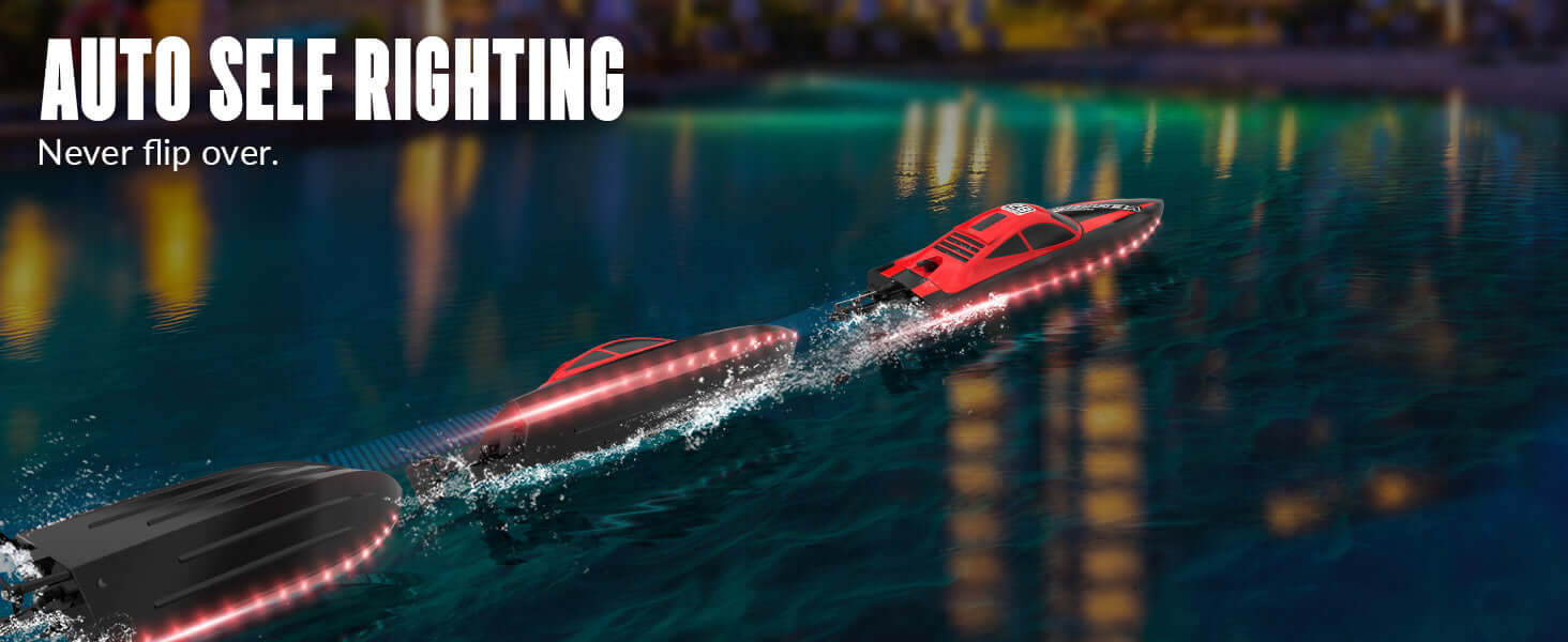 Vector Lumen 20mph Fast RC Boat with LED Lights | VOLANTEXRC | KIDS TOY LOVER