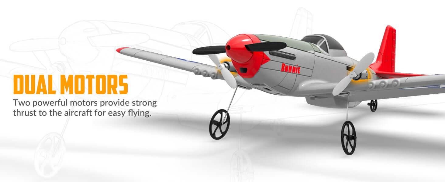 Mustang P51D 2CH Beginner RC Airplane | VOLANTEXRC | KIDS TOY LOVER