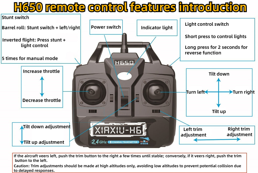 XiaXiu raptor h650 controller | Kids Toy Lover