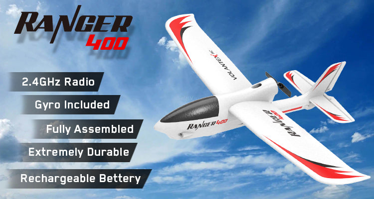 Ranger 400 RC Trainer Airplane with 6-Axis Gyro | VOLANTEXRC | KIDS TOY LOVER