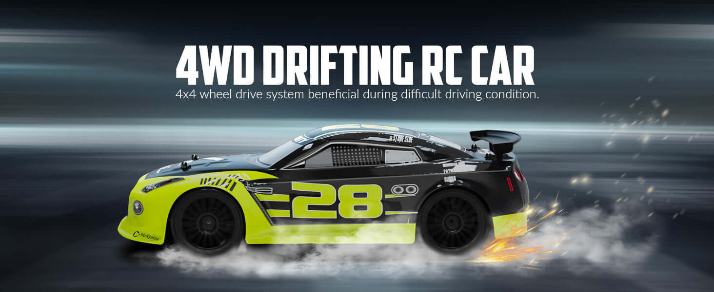 Racent 1/14 Scale High-Speed RC Drift Car with LED Lights | KIDS TOY LOVER