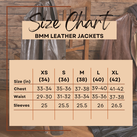 Sizing Chart BMM Leather Jackets – By Mr Martinez Custom Clothing