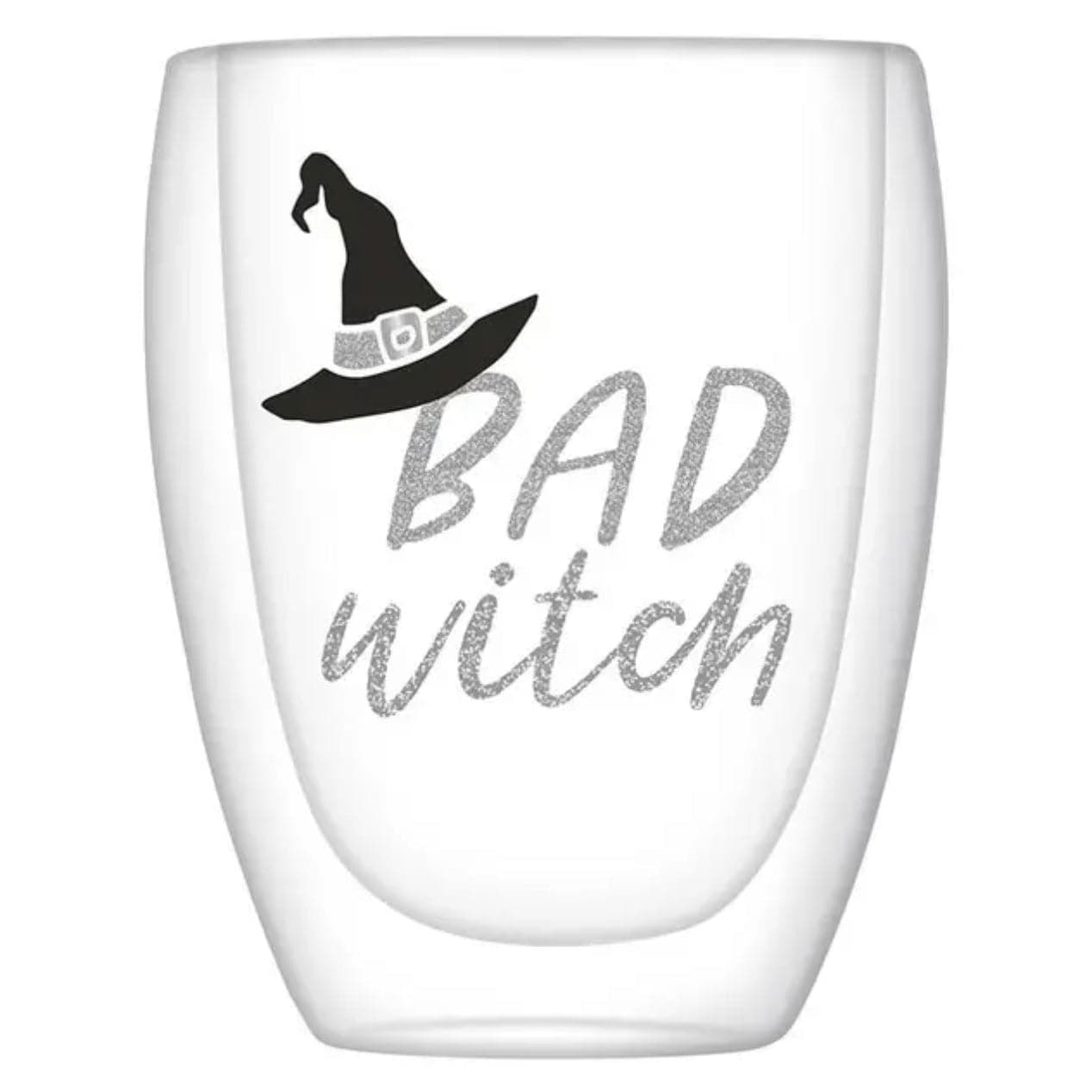 Good Witch/ Bad Witch, Stemless Halloween Wine Glass