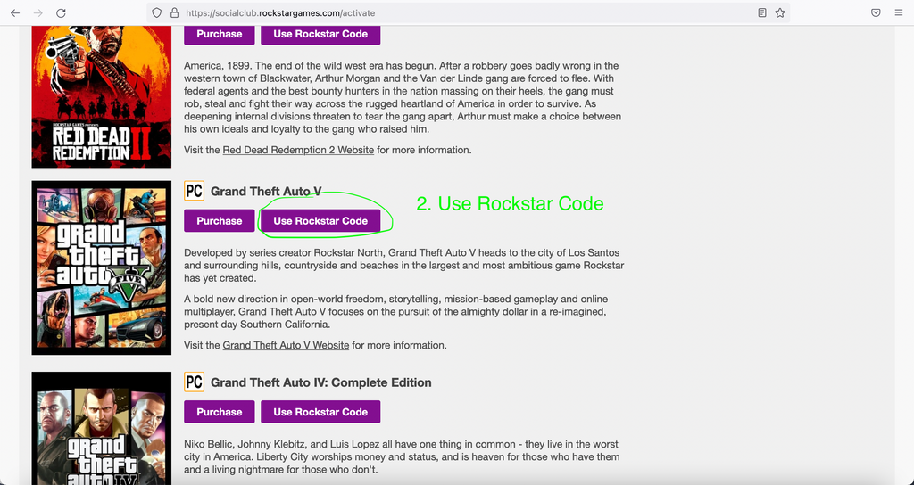 Rockstar Games - Use Rockstar Code - 95gameshop.com