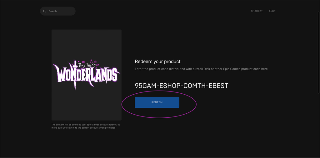 How to activate cdkey on Epic Games Store