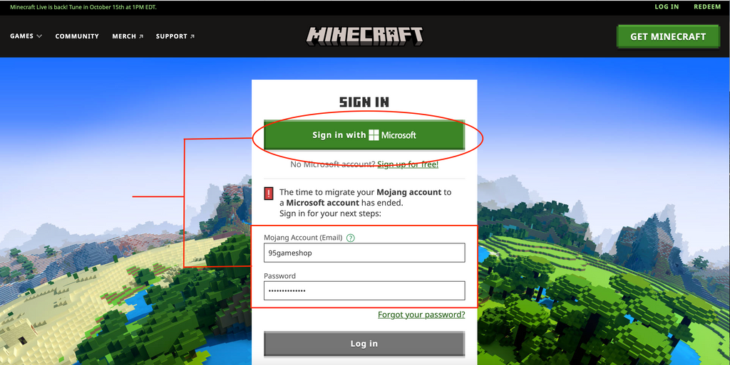 Minecraft - Activation Guide.  Step 3 | 95gameshop