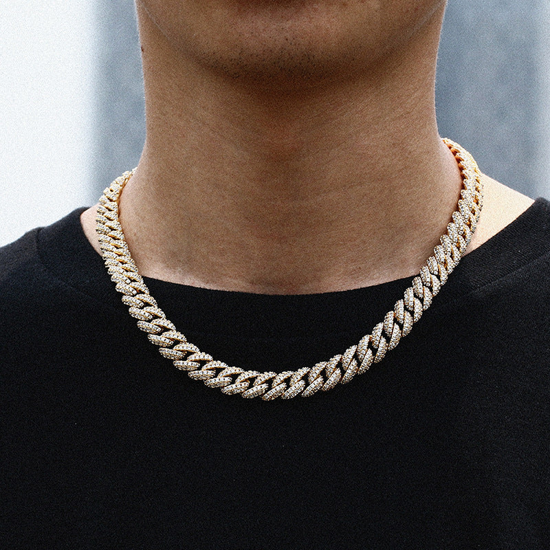 10mm diamond cuban link chain