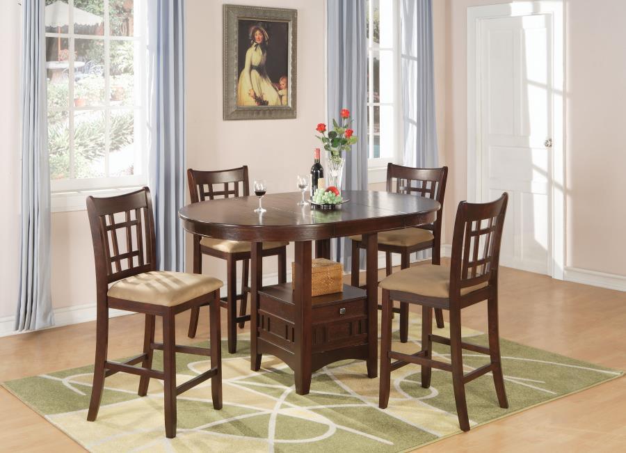 Lavon 5-piece Counter Height Dining Room Set Warm Brown and Tan 100888N-S5 Coaster