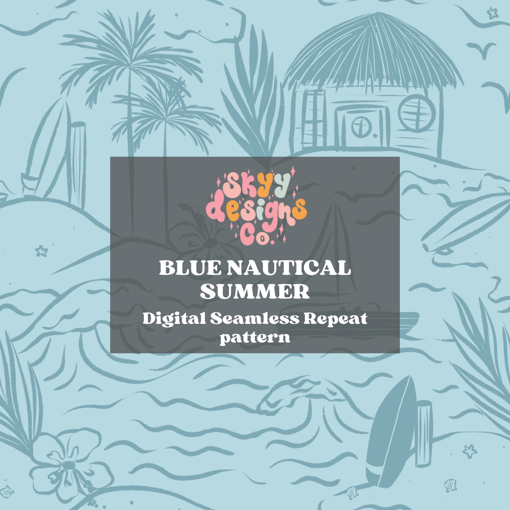 Blue Nautical Summer Pattern
