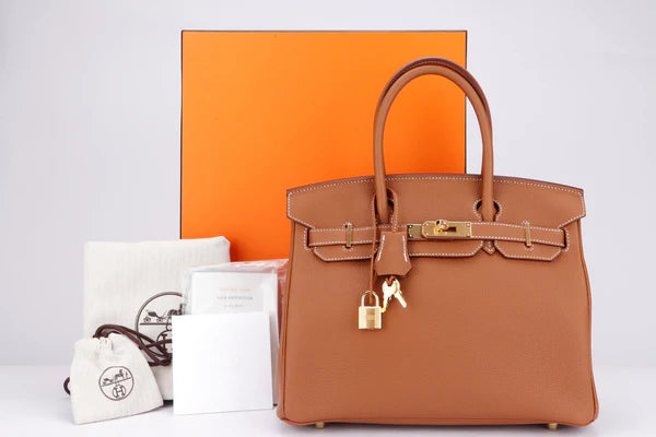 Hermes Birkin 25 Gold Togo Gold/Palladium Hardware - HoooGoods