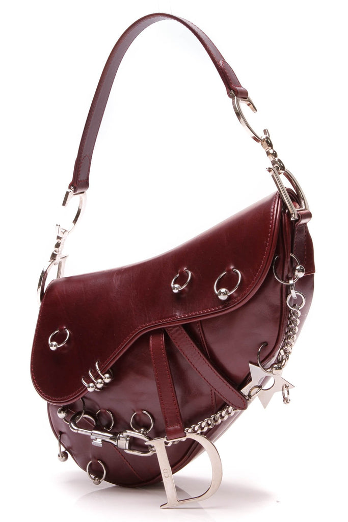 dior pierced saddle bag