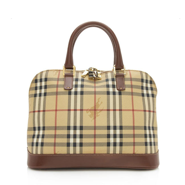 Burberry Haymarket Check Dome Satchel (SHF-12424) – ZAK BAGS ©️ | Luxury  Bags