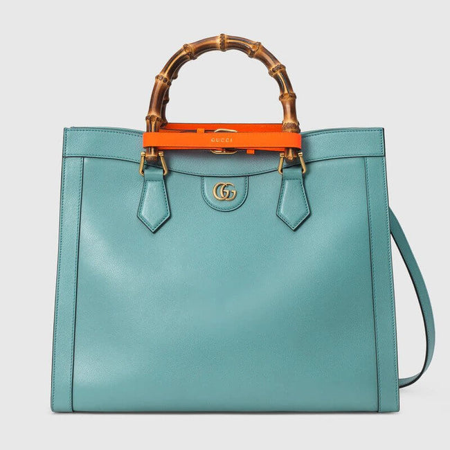 G*G Diana medium tote bag in light blue leather | G*G® US – ZAK BAGS ©️ ...