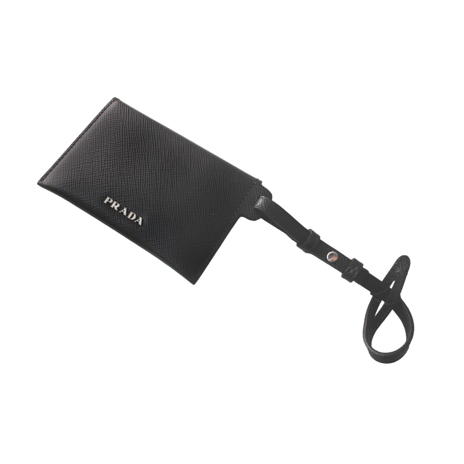 Prada Black Saffiano Leather Envelope Luggage Tag Keychain 1EN022 – ZAK  BAGS ©️ | Luxury Bags