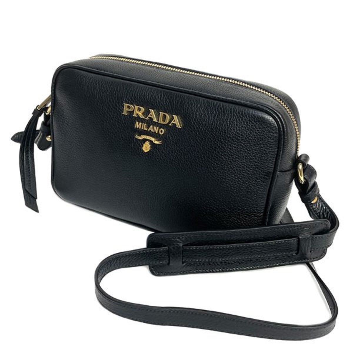 Prada Black Vitello Phenix Leather Shoulder Camera Bag 1BH103 – ZAK BAGS ©️  | Luxury Bags