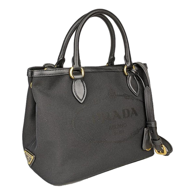 Prada Logo Jacquard Black Soft Calf Leather Trim Cross Body Bag 1BA172 –  ZAK BAGS ©️ | Luxury Bags