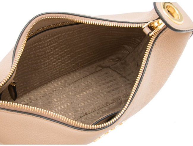 Prada Vitello Daino Tan Leather Bag Nylon Web Striped Strap 1BC166 - 1 –  ZAK BAGS ©️ | Luxury Bags