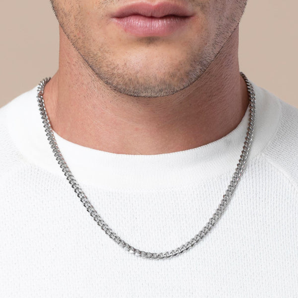 Silver Cuban Link + Rope Chain Stack – Galis jewelry